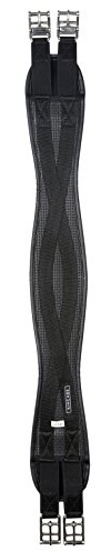 Kincade Anti-Chafe Shaped Elastic Girth, Black, Size 50