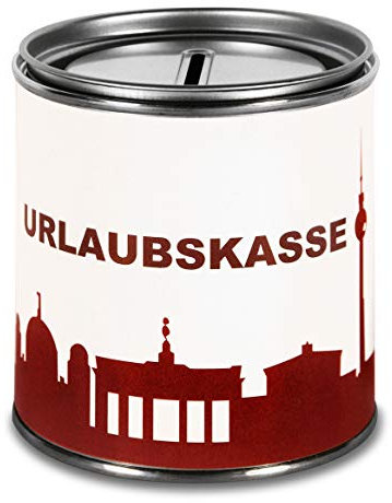 44spaces Spardose Berlin Geldgeschenke Urlaubskasse - Witzige Geschenkdose Geldgutschein Geldverpackung Geld Scheine Schenken Trinkgeld Urlaubgeld Hochzeitsgeschenk