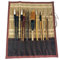 Lot de 11 pinceaux de calligraphie chinoise pour dessin professionnel Kanji Japonais Sumi + support de brosse enroulable