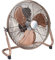 Retro Metall Ventilator / 3 Rotorblätter für optimale Luftzirkulation / 3 Luftstromgeschwindigkeiten/Ø: ca. 30 cm (Kupfer)