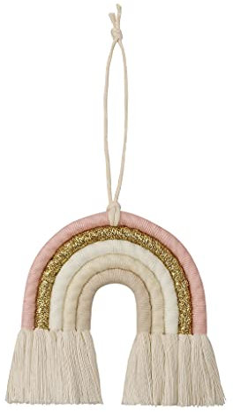 Boji Neutraler Regenbogen Wandbehang, Nordischer Gewebter Makramee Boho Dekor Für Wand Zimmer Zuhause Kinderzimmer Babyzimmer Rosa Figured Tuch