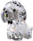 DOJOZ Niedliche Kristall-Figur für Hunde, Welpen, Tier-Ornament, schönes Valentinstagsgeschenk, Weiß