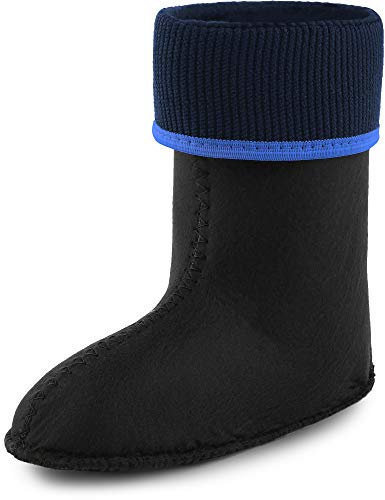 Ladeheid Kinder Mädchen Jungen Wärmende Stiefelsocken für Gummistiefel Innenschuh KL058 (Blau, 27 EU)