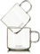 Dorsaer Glass Cups -6oz Small Crystal Clear Glass Coffee Cup for Latte,Cappuccino,Hot Chocolate,Tea and Juice (Set of 2)