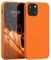 kwmobile Case Compatible with Apple iPhone 13 mini Case - Soft Slim Protective TPU Silicone Cover - Neon Orange