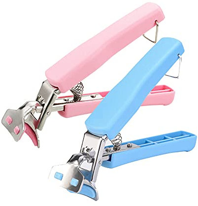 Tianyis 2 Pièces Pince Anti-Chaud en Acier Inoxydable, Anti-Brûlure Bol Clip, Pince Retriever, Pince Anti-Chaud Pour Le DéPlacement des Chauffante Plateau Disque Pot Micro-Ondes Rose et Bleu