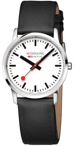 Mondaine Herren Analog Quartz Uhr mit Leder Armband A4003035112SBB