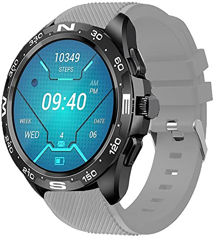Onetuo Armband Kompatibel Für LEMFO 1.32 Zoll Smartwatch I32, Sport Silikon Classic Ersatz Uhrenarmband Für LEMFO I32 Smartwatch (grau)