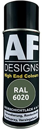 Alex Flittner Designs Rostschutzlack 4in1 RAL 6020 Chromoxidgrün Metall Schutzlack Spray Rostschutzfarbe Sprühdose