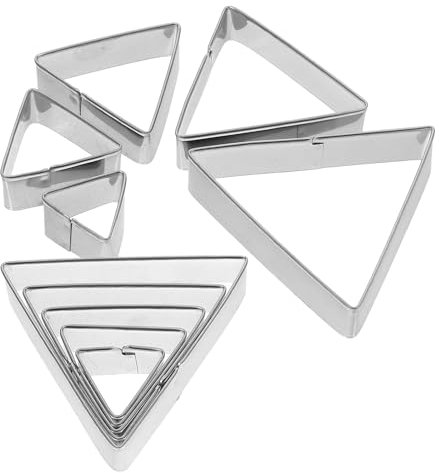 BESTonZON 10 Stück Ausstechformen Dreieck Backen Keks Edelstahl Metallformen Ausstecher Küche Plätzchenformen