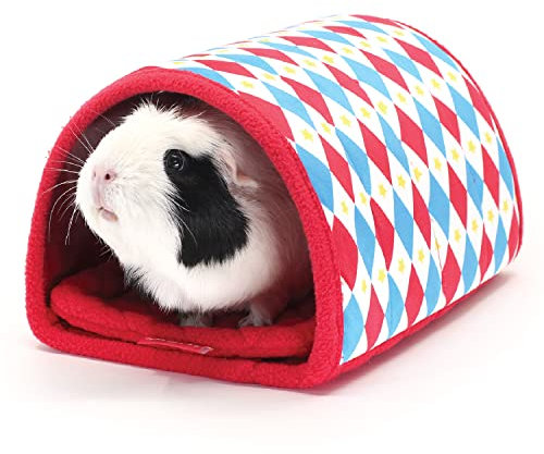 HAYPIGS Guinea Pig Tube and Hidey Hut - Guinea Pig Toys for Cage - Small Animal Accessories Tunnels and Tubes