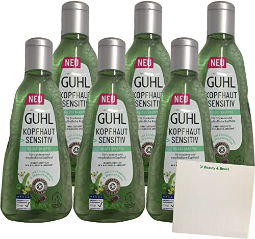 Guhl Shampoo Lindenblüten und Wasserminze 6er Pack (6x250ml Flasche) + usy Block