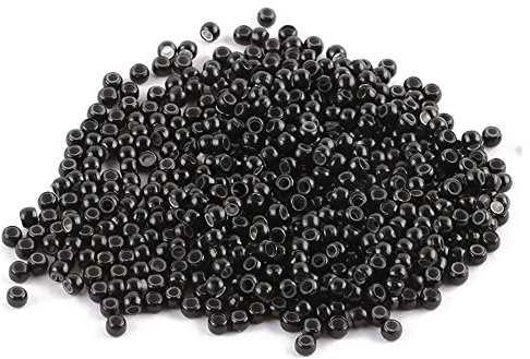 Nano rings Silicone Lined Nano Beads Micro Rings Beads Copper Nano Ring For Nano Tip Hair Extensions 3.0mm (500pcs, 1#)