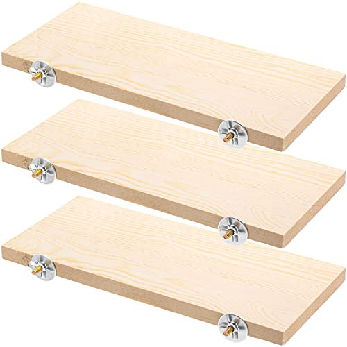 Okllen 3 Pack Wood Bird Platform, Parrot Wood Platform, Wooden Pet Climbing Platforms Playground Cage for Conure, Chinchilla, Parakeet, Budgie, Cockatiel