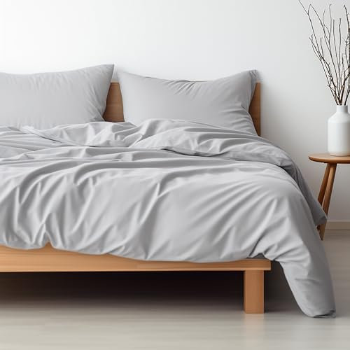 Hausfelder Mikrofaser Bettwäsche 155x220 atmungsaktiv, Decke 155 x 220 und Kissen 80x80 Set, leicht und superweich, Ökotex Made in Green