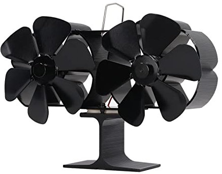 Wärmebetriebener Ofenventilator mit 6 Flügeln, Wärmebetriebener, Geräuscharmer Holzofenventilator Aus Aluminium, Multifunktionale, Verschleißfeste, Langlebige Kaminventilatoren, für Holzöfen