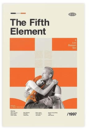 Filmposter The Fifth Element of Modern Vintage, Leinwand, Schlafzimmer, Dekoration, Sport, Landschaft, Büro, Raumdekoration, Geschenk, Rahmen-Stil, 30 x 45 cm
