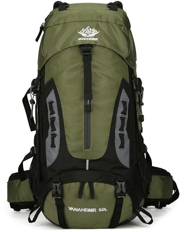 60 l Wanderrucksack, Camping-Rucksack, Jagd-Rucksack für Outdoor, wasserabweisend, taktischer Rucksack für Damen und Herren, Tiefes Blau, Large, Outdoor