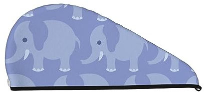 Elefanten-Baby-Badewannen-Duschhaube für Frauen, Korallensamt-Kappe für trockenes Haar, saugfähige, schnell trocknende Handtücher