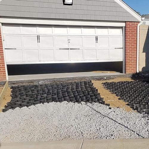 ELzEy Géogrille de garage, gravier stabilisé pour poids lourd, utilisé pour le passage en pente, la voie, le jardin et le flanc de colline (taille : 4 m x 6 m)