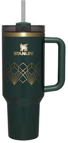 STANLEY Quencher H2.O FlowStateTM 40 oz Stainless Steel Tumbler in Forrest Gloss Deco