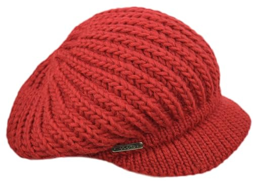 Melegari Strickmütze mit Visier, Mütze mit Visier, Mütze aus Wolle und Alpaka, hergestellt in Italien, für Herren und Damen, Herbst/Winter