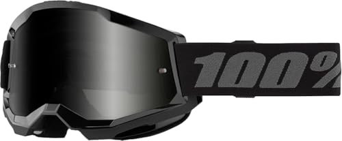 100% Strata 2 MX Offroad-Schutzbrille, sandschwarz, mit Rauchglas