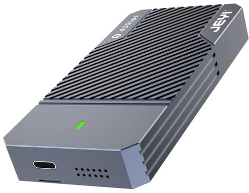 JMT USB 4.0 SSD Enclosure 40Gbps M.2 NVMe 2280 to USB-c Solid State Drive Case Compatible with Thunderbolt4/3 USB 3.2/3.1/3 (TB-2464)