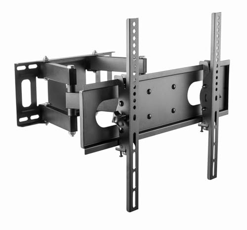 Gembird Full-Motion TV-Wandhalterung für 32''-55'' Bildschirme, Doppelarm, Schwenk- und Neigefunktion, VESA-kompatibel, mit Kabelmanagement, verbesserte Blickwinkel, Schwarz