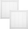 Vent Systems 300 x 300 mm, 2 pezzi di copertura di ventilazione bianca – prese d'aria piatte quadrate – protezione dagli insetti integrata – prese d'aria HVAC per bagno, ufficio domestico