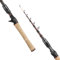 EOW XPEDITE Tragbare Teleskop-Angelruten, Spinning & Casting, 24T Carbon Rohlinge & Solid Carbon Spitze, Korkgriff, Reiserute, kurze zusammenklappbare Ruten (Rute – Casting/Action Fast/Power M, 2,1 m)