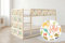 Unik Nordic Aufkleber für IKEA KURA Hochbett, Buchstaben 5-Sticker-Set Unten, Bettaufkleber, Sticker für Kinderbett, Möbelfolie fürs Kinderzimmer, Bettfolie für Kinder, Set 5 Teilig