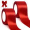 GXFCING Satinband Rot 50mm, 46 Meters Geschenkband Breit Schleifenband, Rotes Stoffband Deko Band für Geschenkverpackung, Taufe, Geburtstag, Hochzeit, Weihnachten