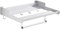 Estante de aluminio para microondas de cocina montado en la pared con 5 ganchos, color blanco