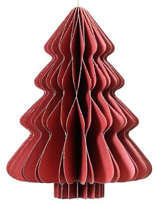 Decoris Baum Papier rot 8cm