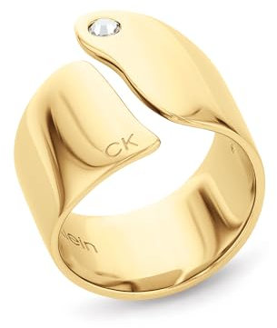 Calvin Klein Anello da Donna Collezione CK CHERISHED in Acciaio Inossidabile con un Cristallo - Disponibile in versione Oro o Argento