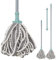 Anika 66079 Extendable Mop with Removable Non-Scratch Microfibre String Mop Head / Floor Cleaning for House, Kitchen, Wood Floor, Laminate, Tiles