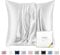 Texbee Seidenkissenbezug 80x80cm für Haar und Haut 1PC Beide Seiten Natürliche Kissenbezug Seide mit verstecktem Reißverschluss Weiche Atmungsaktive Glatte Standardgröße-Elfenbeinweiß