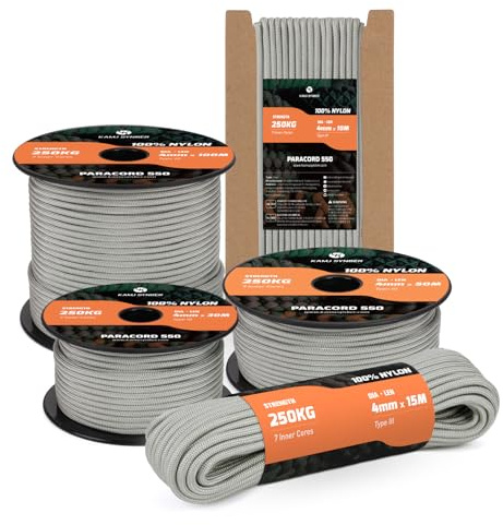 Kamu Synber 550 Paracord 4mm 50m Typ III Schnur 7 Stränge Nylon Seil