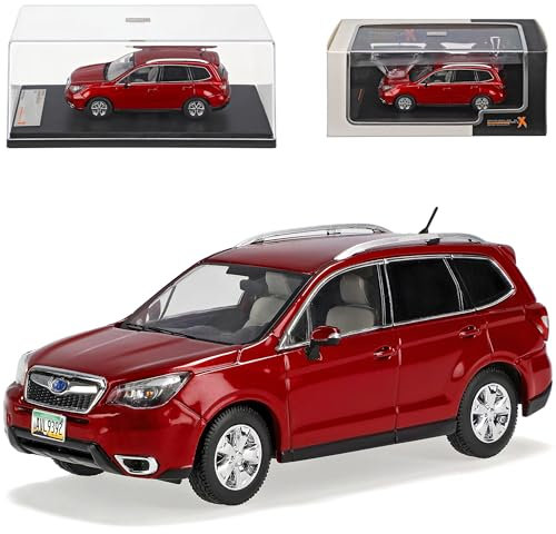 alles-meine.de GmbH Subaru Forester SUV Rot 4. Generation SJ Ab 2012 1/43 PremiumX Modell Auto mit individiuellem Wunschkennzeichen