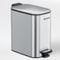 LOVEWIND 6L Bathroom Bin, Silver Slim Pedal Bins for Space-Saving, Small Bin for Compact Spaces, with Lid and Inner Bucket, Softly Close and Stay Open, Modern Design, Easy-Clean & Durable