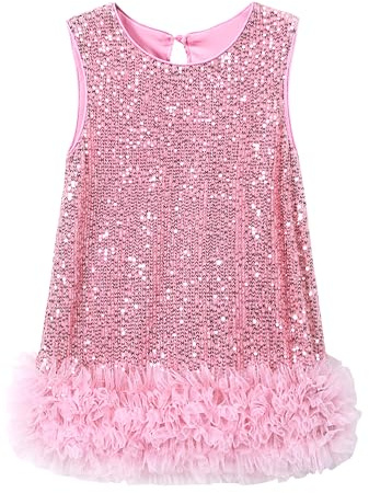 Miipat Abitini Bambina Paillettes di Velluto Vestiti Ragazza Vestito Bambini Principessa per Il Matrimonio Festa di Compleanno
