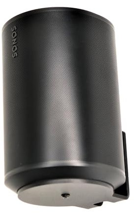 HC-Maschinentechnik Wandhalterung für Lautsprecher Sonos Era 100 Wandhalter, Halterung, Ständer, schwarz/weiß (Schwarz)