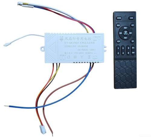 Mando a distancia LED de 6 velocidades para ventilador de techo con fácil reinicio y funciones de monitoreo de batería (cabezal agitador)