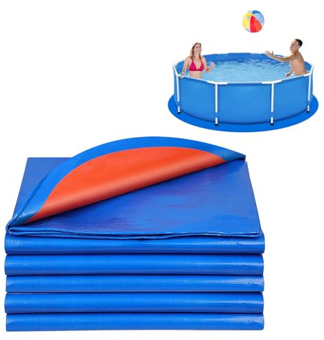 HEBERUCK Lámina de Suelo para Piscina, Paño para el Suelo de la Piscina, Protector de Piso de Piscina Plegable, Alfombra Protectora para Piscina (Diámetro 548cm/18FT)