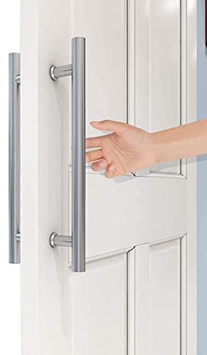 Tirador de acero inoxidable, diseño contemporáneo para puertas de granero, ducha y cristal