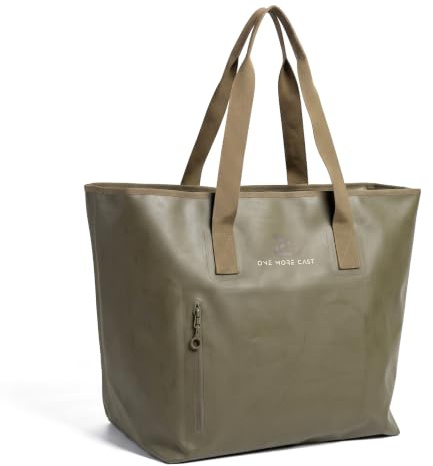 One More Cast OMC S**T Bag - Waterproof TPU Outdoor Bag, Forest Colourway | Durable Straps with External Zip Pocket - Easy-Clean Luggage for Fishing and Outdoor Use