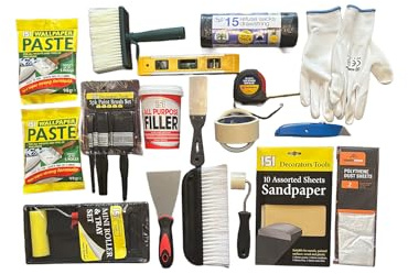 SFS Simplifying Life Complete Home Decorating Kit, 17-Product Kit with Wallpapering and Painting Tools, Traditional Style, Metal and Plastic Materials, for DIY Projects - All brand products