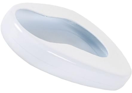 Ciieeo Tragbare Urinal Bettpfanne aus Emaille Glatte Oberfläche mit Spritzschutz Ergonomisch Geformt für Bettlägerige Patienten Ältere Menschen und Schwangere