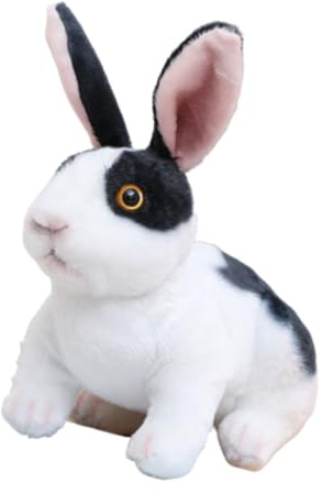 Xiyocadt Kuscheltier hase, 30cm Osterhase,Kaninchen Kuscheltier Stofftier Plüsch Hase Ostern Weiche Kaninchenpuppe für Kinder und Mädchen Geschenk Ostertag Dekorationen (Schwarz)